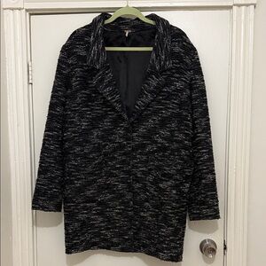 Free People Black and Gray Teddy Jacket